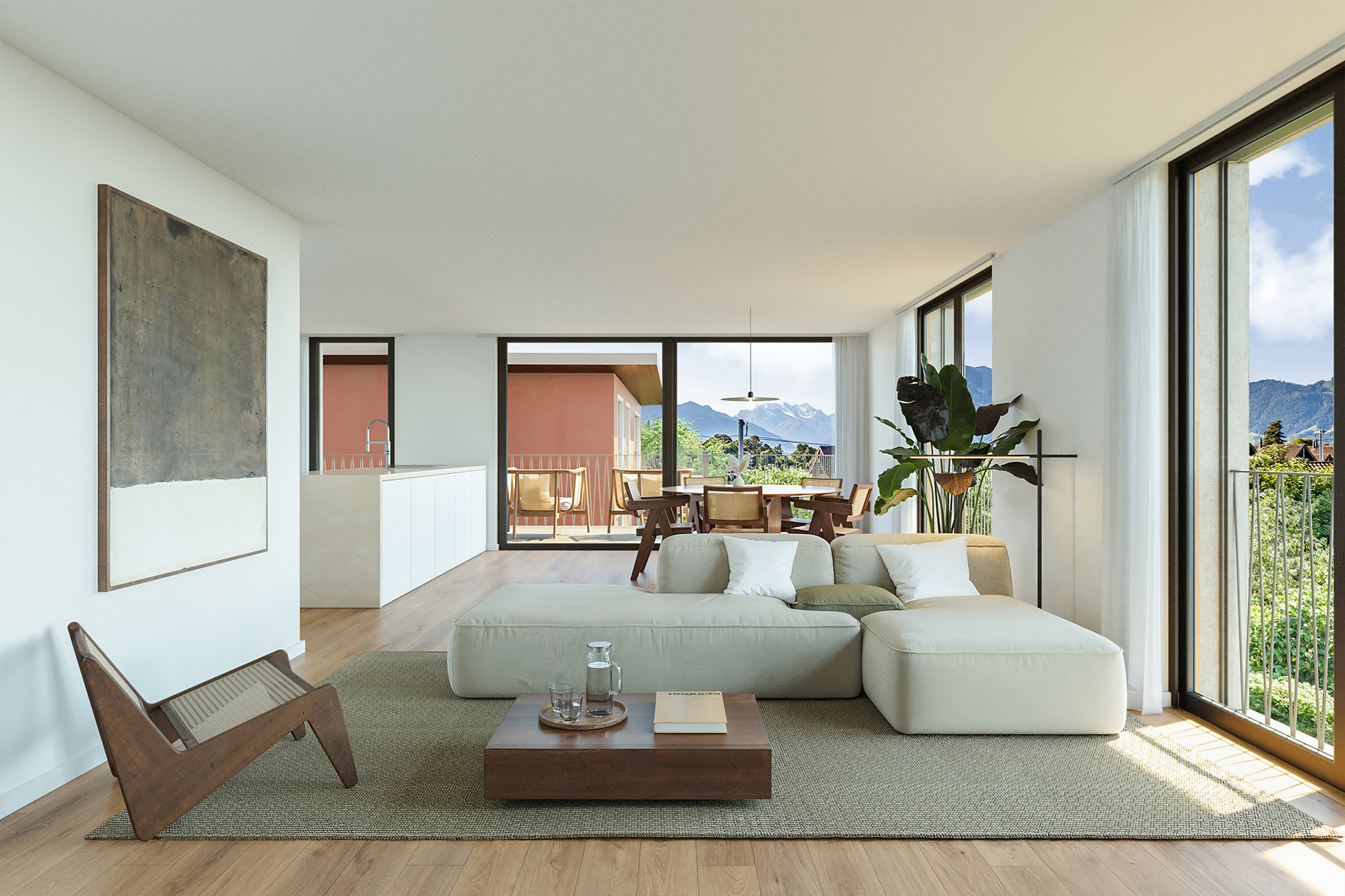 wohnzimmer in mehrfamilienhaus